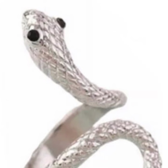 Silver Tone Adjustable Snake Ring - Picture 2 of 5